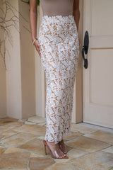 Ivory Lace Romance Maxi Skirt