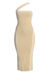 Ivory Ivone Asymmetrical Midi Dress