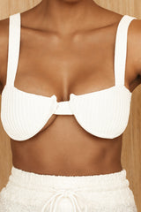 Ivory Fade Into You Knit Bralette